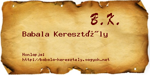 Babala Keresztély névjegykártya